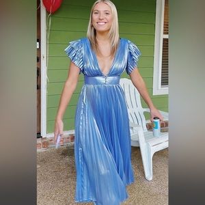 Alice + Olivia Neisha Glossy Midi